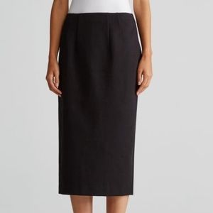 Eileen Fisher. Stretch Black Midi Pencil Skirt NWT